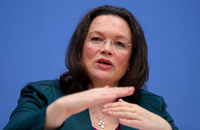 Bundesarbeits- und -sozialministerin Andrea Nahles (SPD).