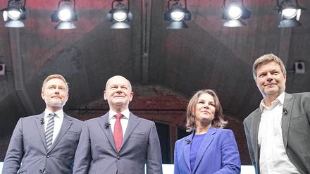 Da herrschte noch gute Stimmung: Christian Lindner, Olaf Scholz, Annalena Baerbock und Robert Habeck bei der Vorstellung des Koalitionsvertrags im November 2021.