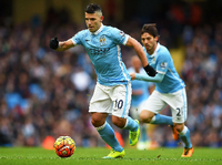 Sergio Aguero (l) and David Silva von Manchester City.