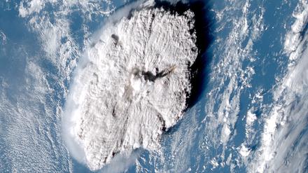 Der Vulkanausbruch von Tonga Anfang 2022 hat die höchste jemals auf der Erde gemessene Aschewolke erzeugt.