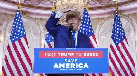 Der ehemalige US-Präsident Donald Trump am Wahltag an seinem Wohnsitz Mar-a-Lago