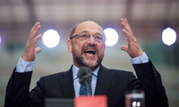 SPD-Kanzlerkandidat Martin Schulz spricht bei einer Wahlkampfveranstaltung in Kassel.