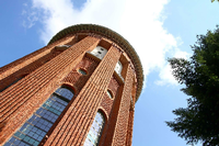 Kuriosum. Seine Funktion als Wasserturm hat der von Hans Heinrich Müller entworfene Bau nie erfüllt.