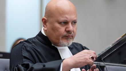 Staatsanwalt Karim Khan, Chefankläger des Internationalen Strafgerichtshofes, im Gericht in Den Haag.