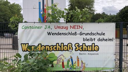 Die Wendenschloß-Grundschule in Berlin-Köpenick wehrt sich gegen die Auslagerung in ein anderes Gebäude während der Sanierung