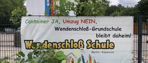 Die Wendenschloß-Grundschule in Berlin-Köpenick wehrt sich gegen die Auslagerung in ein anderes Gebäude während der Sanierung