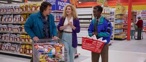 White Noise. (L to R) Adam Driver as Jack, Greta Gerwig as Babette, and Don Cheadle as Murray in White Noise. Cr. Wilson Webb/Netflix © 2022