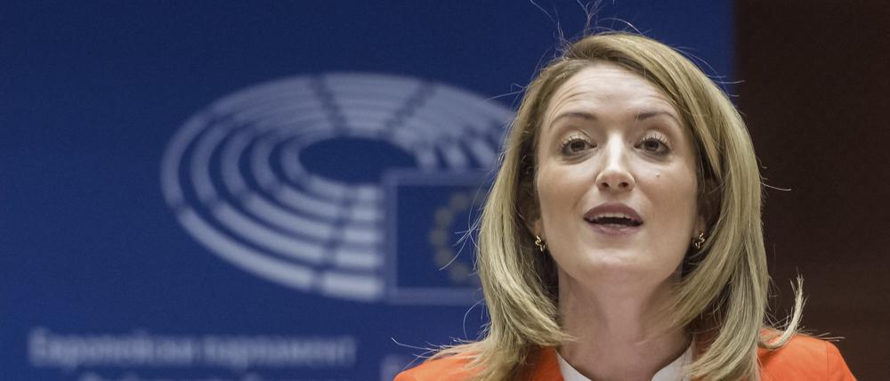 Roberta Metsola, Präsidentin des Europäischen Parlaments, will für strengere Transparenzregeln im EU-Parlament sorgen.