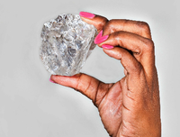 Der zweitgrößte Diamant der Welt, gefunden in Botsuana.