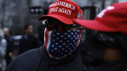 Nachwuchs-Republikaner bei einem Protest am Montag in New York.