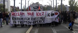 Demonstration gegen Rassismus in Treptow-Köpenick