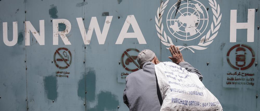 Ein UNRWA-Container in Gaza.