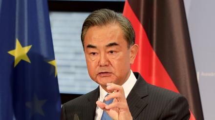 Chinas damaliger Außenminister Wang Yi bei einem Besuch 2020 in Berlin