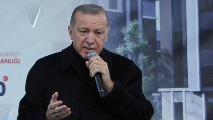 Präsident Recep Tayyip Erdogan bei einem Wahlkampfauftritt vergangene Woche.