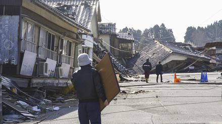 Die Präfektur Ishikawa wurde am Neujahrstag von einem Erdbeben der Stärke 7,6 getroffen.