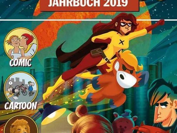 Konfliktstoff: Das Cover des Icom-Comic-Jahrbuchs 2019 zieren Figuren von Sarah Burrini, gezeichnet von Ralf Marczinczik.