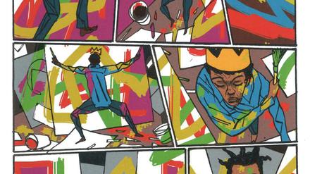 Comic-Kunst: Eine Seite aus „Basquiat“.