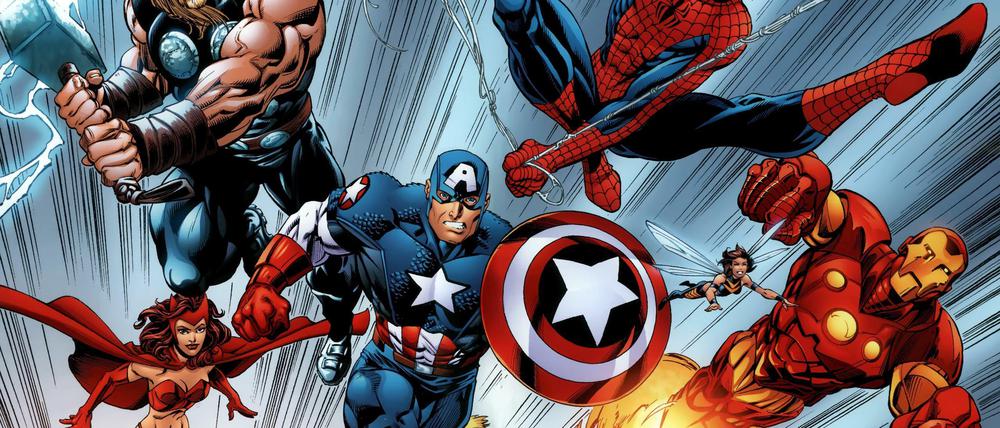 Im Comic ein Team - und bald auch auf der Kinoleinwand: Die Avengers mit Spider-Man.