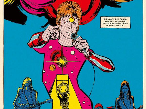 Ein Bowie-Auftritt in „Starman“.