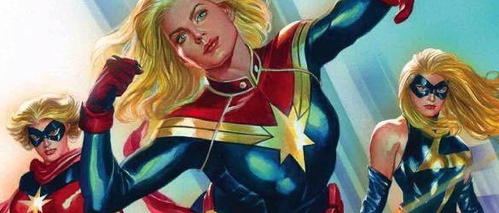Carol Danvers alias Captain Marvel hatte im Laufe der Zeit viele Gesichter, hier einige davon.