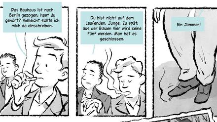 Unermesslicher Verlust: Eine Szene aus Tobi Dahmens Comic über Frank Wolff und Alfred Löwe.