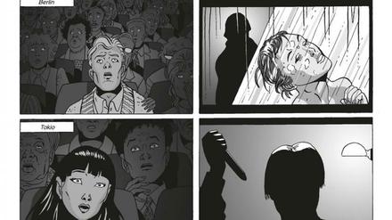 Globaler Erfolg: Szenen aus „Psycho“ und Kinos rund um die Welt eröffnen den Comic „Hitchcock“.