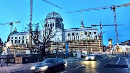 Platz für viele Kunstformen: Die Baustelle des Humboldtforums im rekonstruierten Berliner Stadtschloss.