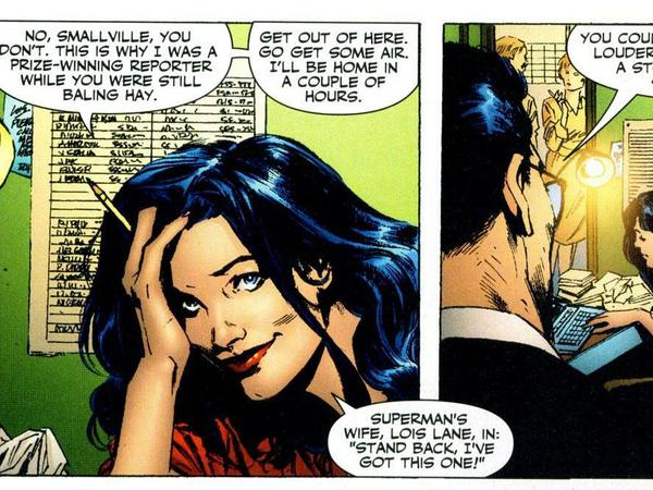 Reporterin, Ehefrau: Eine Szene mit Lois Lane und Clark Kent im "Daily Planet".