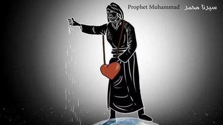 Lichtgestalt: Die umstrittene Zeichnung von Mohammed Sabaaneh.
