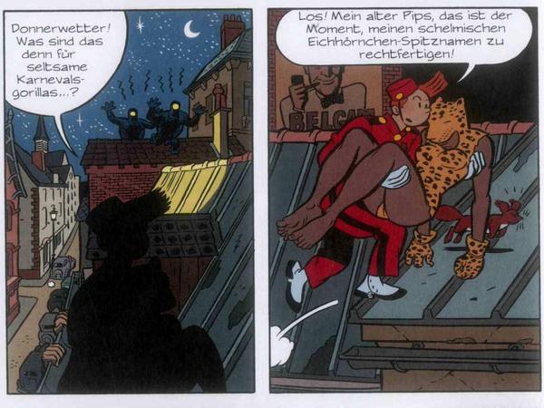 Wilde Kolportagegeschichte: Eine Seite aus „Die Leopardenfrau“.