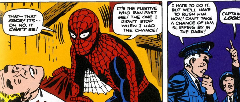 Klassiker: Eine Szene aus der erste Spider-Man-Geschichte, die im Juni 1962 an die US-Kioske kam.