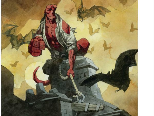 Klassisch: Ein Hellboy-Einzelbild von Mignola.