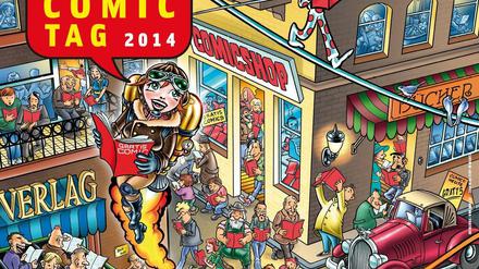 Zugreifen! Das diesjährige Plakat für den Gratis-Comic-Tag hat der Zeichner Steff Murschetz gestaltet.