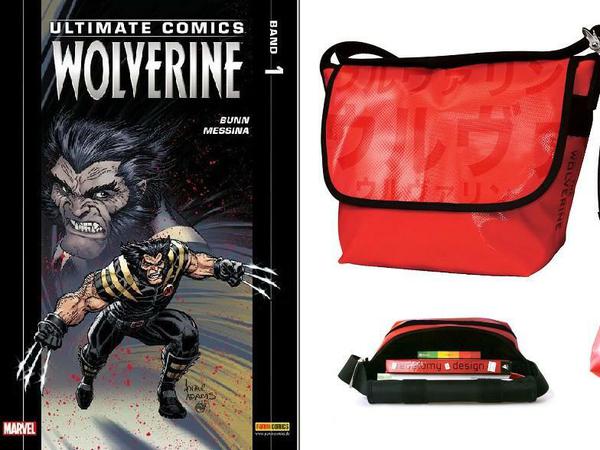 Für Fans: Die Gewinner unserer Verlosung bekommen unter anderem diesen Wolverine-Comic sowie eine Schultertasche im zum Film passenden Japan-Look.