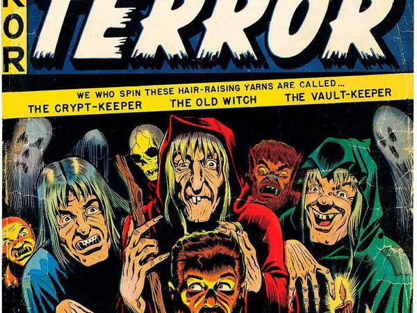 Titelbild eines "Tales of Terror"-Sammelbandes von 1951, gezeichnet von Al Feldstein. 
