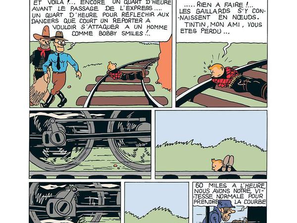 Neuentdeckung: Eine Seite aus der Klassiker-Edition von „Tintin en Amérique“.
