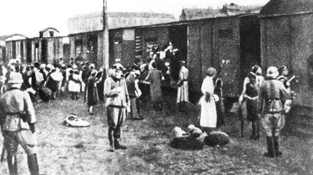 Deportation nach Treblinka, 1942.