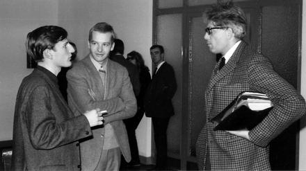 Lektürezirkel im Aufbruch. Gert Mattenklott, Wolfgang Fietkau und Peter Szondi im Jahr 1967 (von links).