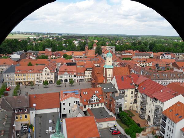 Mittelalterlich geprägt. Wittstock, vom Kirchturm aus gesehen. 