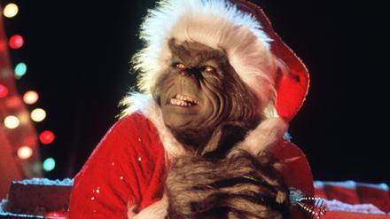 Nicht nur er ist nicht in Stimmung für Weihnachten. „Der Grinch“, gespielt von Jim Carrey.