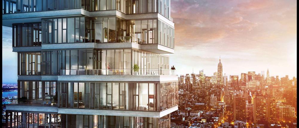 Bei Arch+ bekommt sozialer Wohnungsbau genauso viel Aufmerksamkeit wie die Architektur-Stars Herzog &amp; de Meuron. Hier der Wohnturm der Schweizer in New York.