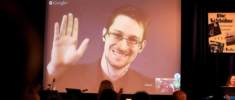 Immer noch im Exil. Whistleblower Edward  Snowden erhält 2015 den norwegischen Preis für Meinungsfreiheit.