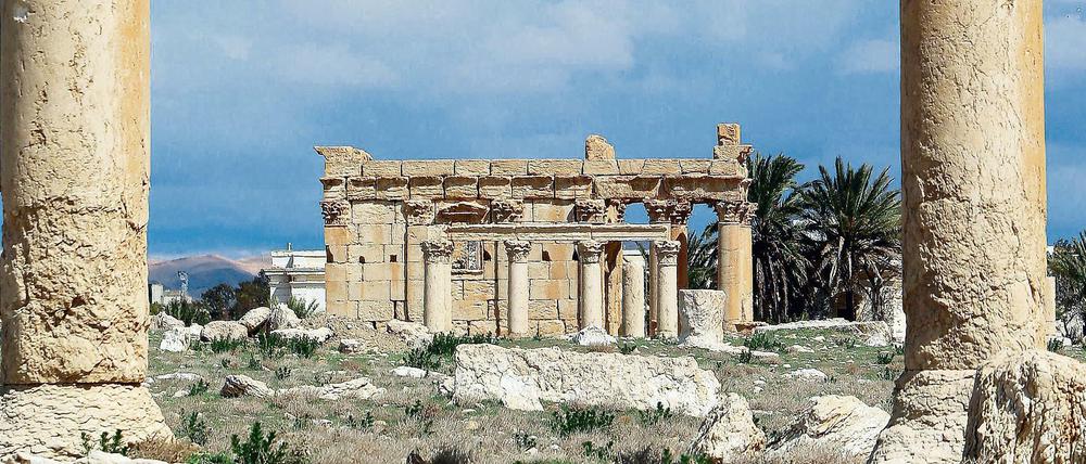 Archiv-Bild vom Baal-Shamin-Tempel in Palmyra.