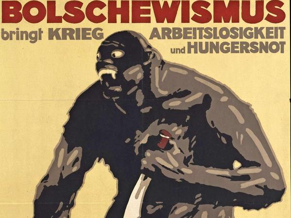 Julius Ussy Engelhard, Plakat der Vereinigung zur Bekämpfung des Bolschewismus, 1918