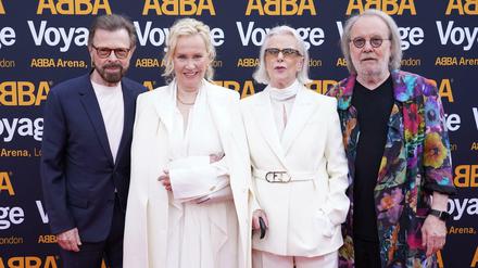 Sie kamen höchstselbst zur Premiere: Björn, Agnetha, Anni-Frid und Benny. 