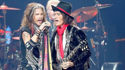 Steven Tyler und Joe Perry von Aerosmith in Berlin.