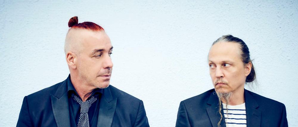 Till Lindemann, links, der Frontmann von Rammstein, und rechst Peter Tägtgren, der Alternative-Metal-Musiker aus Schweden.