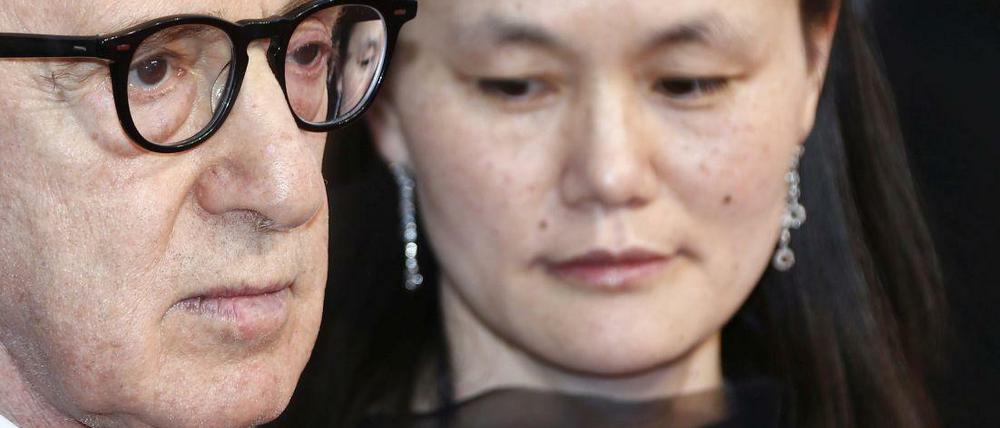Woody Allen präsentiert zusammen mit seiner Frau Soon Yi seinen neuen Film "The Irrational Man" während der 68. Cannes Filmfestspiele.