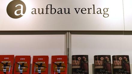 Der Stand vom Aufbau Verlag 2015 auf der Buchmesse in Leipzig