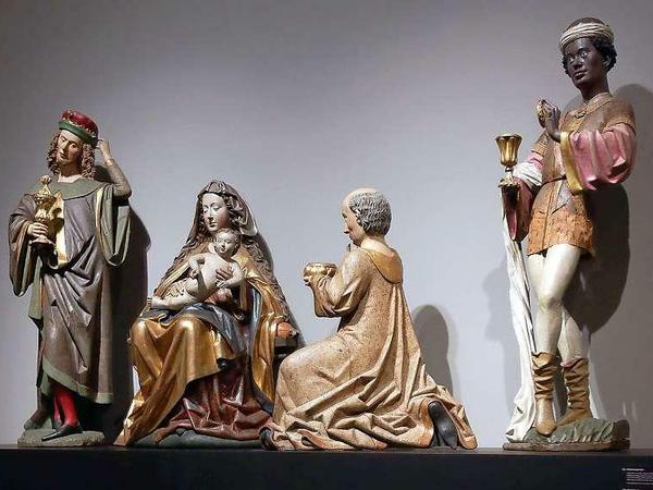 Auch die Anbetungsgruppe mit den Heiligen Drei Königen ist in der Ausstellung im Museum Schnütgen zu sehen. 
